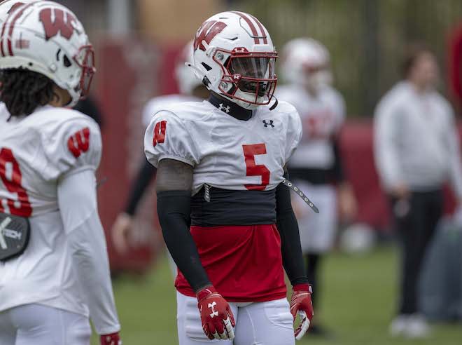 Wisconsin cornerback RJ Delancy. 