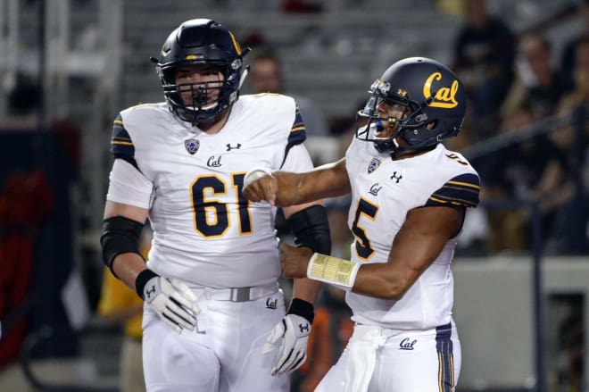 RG Valentino Daltoso (61) is one of the key pieces on Cal's offensive line