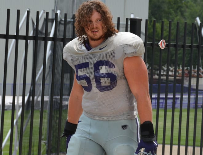 Kansas State defensive end Wyatt Hubert