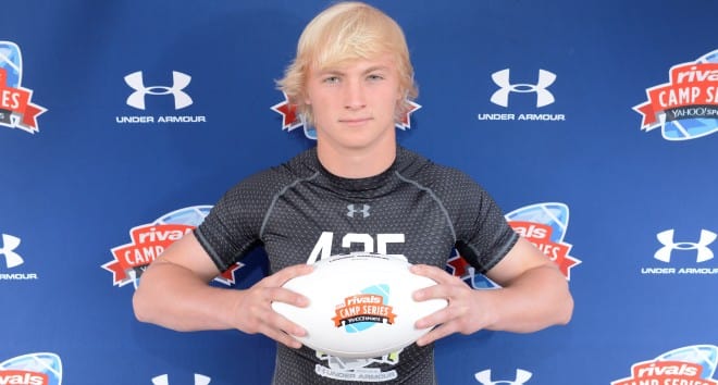 Quarterback Rocky Lombardi picked up an offer from the Iowa Hawkeyes on Sunday.