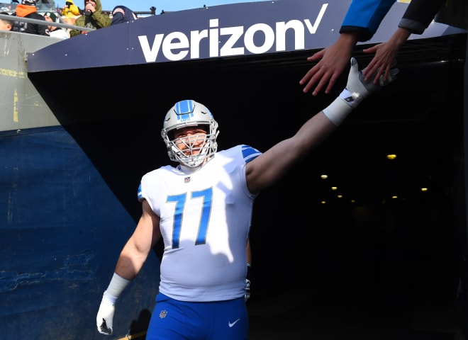 Frank Ragnow is one of the former Razorbacks playing in the NFL on Thanksgiving.