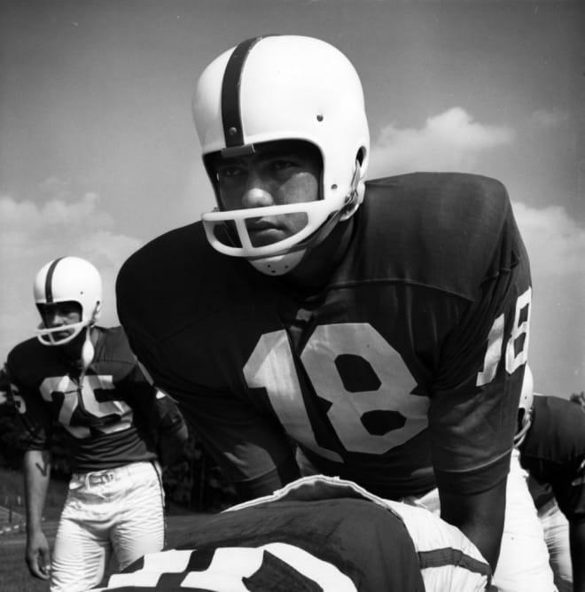 Me with Rams helmet and Gabe - Roman Gabriel, 1969 NFL MVP