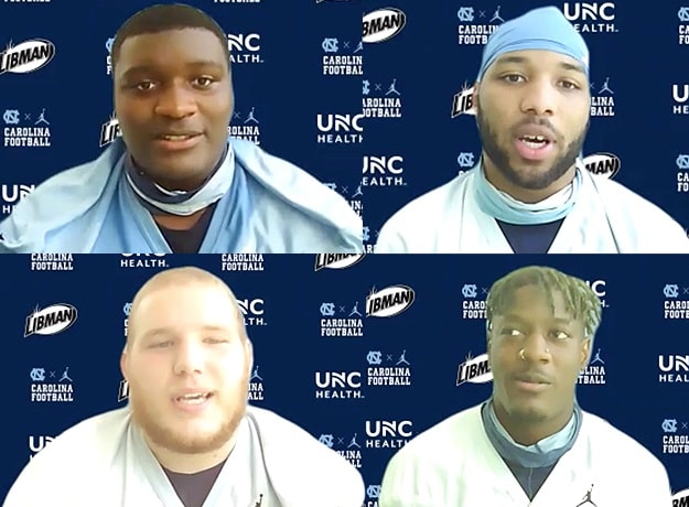 Four Tar Heels met with the media Tuesday morning via zoom to discuss what they learned from the opener and more.