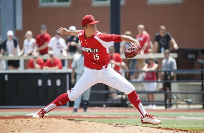 Bobby Miller pitched a one-hitter and Louisville beat ECU 12-0 to advance to the College World Series in Omaha.