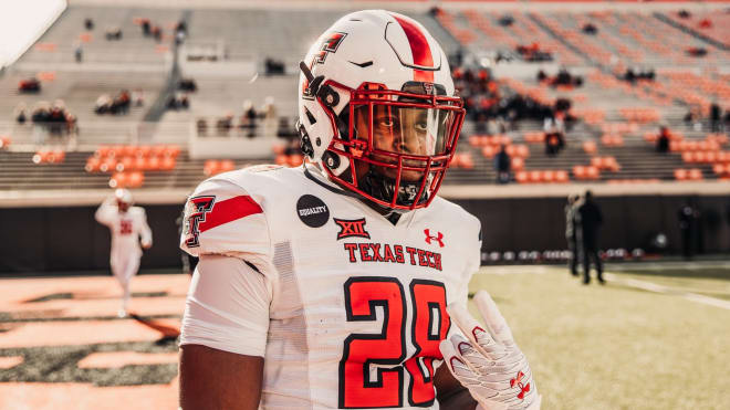 Tahj Brooks prior to the 2020 Texas Tech/Oklahoma State game