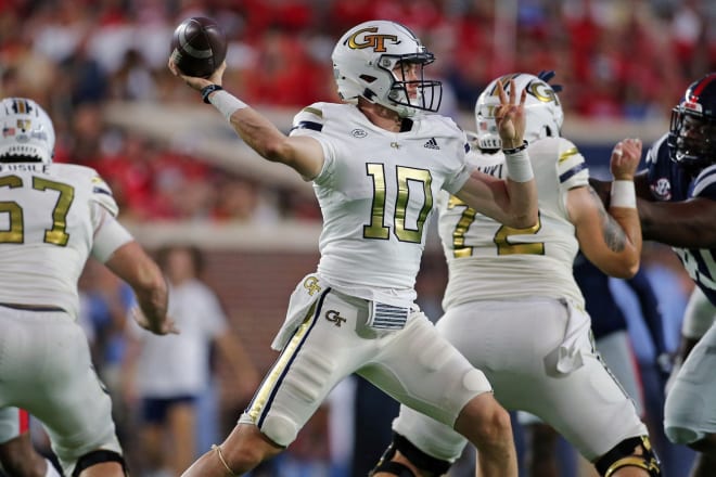 Georgia Tech quarterback Haynes King was a breakout player last season after transferring from Texas A&M. 