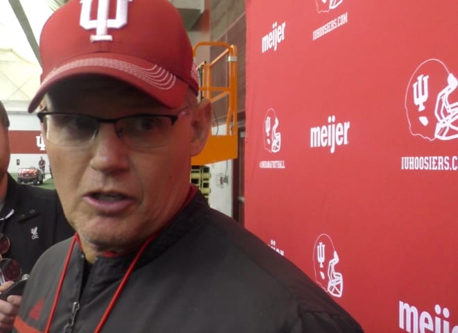 Tom Allen met with the media following Indiana's April 2 spring practice.