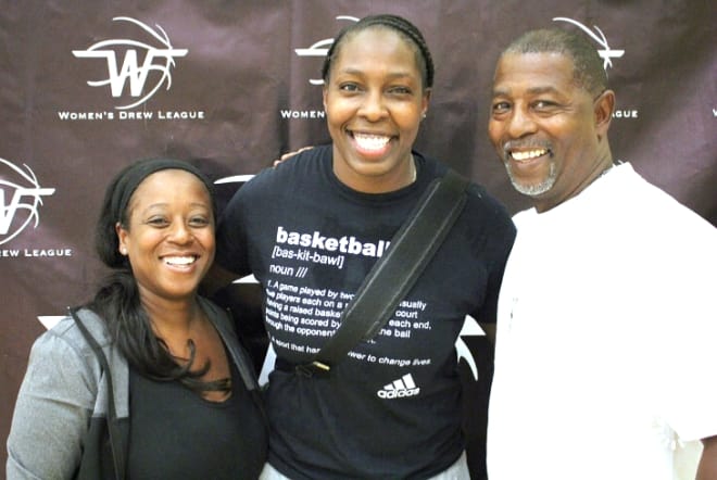 Tenesha Ware,  Chelsea Gray,  Casper Ware Sr 