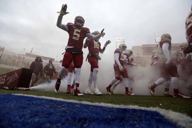 FSU's players came onto the field at the Independence Bowl wearing all garnet uniforms.