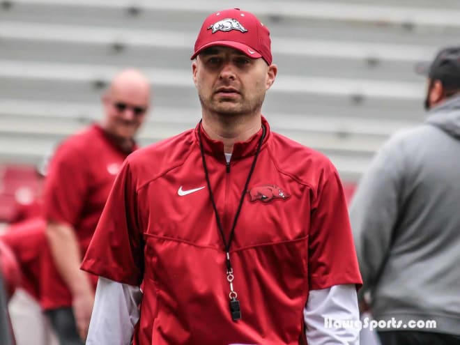 Arkansas tight ends coach and instate recruiter Barry Lunney Jr.