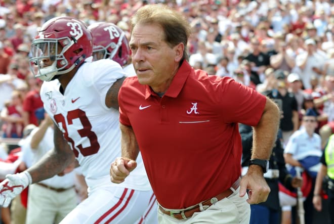 Nick Saban and the Alabama Crimson Tide has the No. 2 recruiting class in the nation going into mid-August | Getty Images 