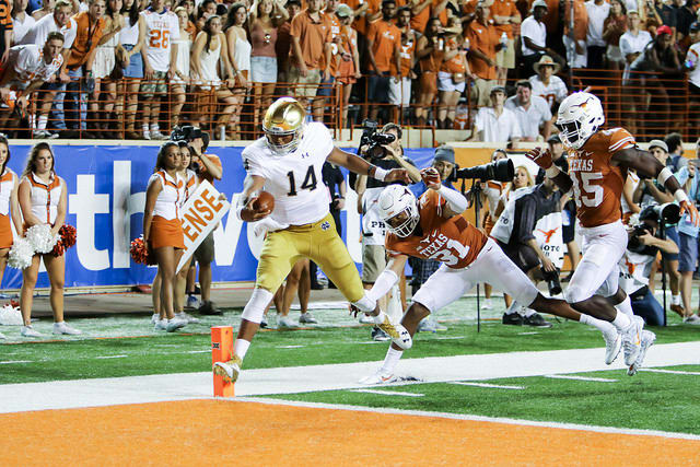 Will Notre Dame face Texas in the Camping World Bowl?
