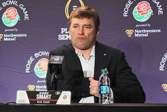 If Kirby Smart looks like he'd rather have been somewhere else, you'd be right.