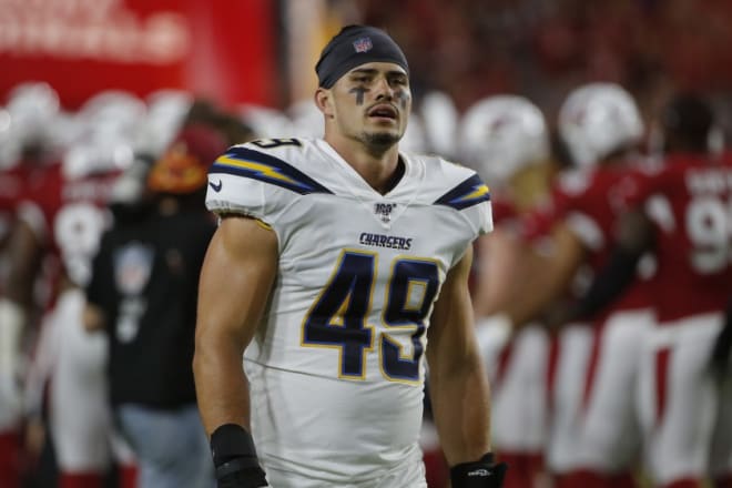 Tranquill was tied for second in the league in special teams stops (nine) through nine weeks, and he blocked a punt in the Chargers’ 26-11 victory over the Packers on Sunday.