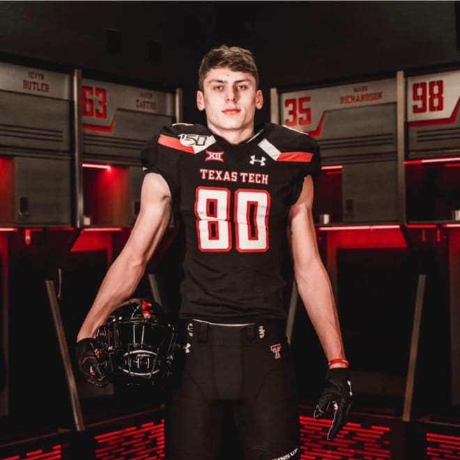 Klein TE Mason Tharp visited the South Plains in early March