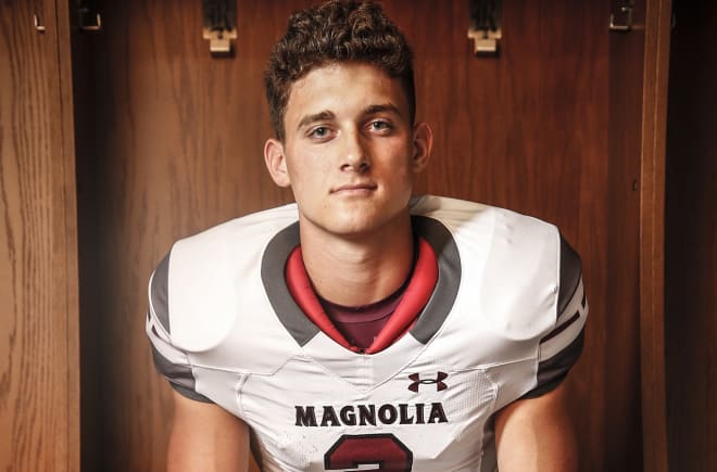 Reese Mason committed to Tulsa as a linebacker but is playing quarterback as a senior at Magnolia (TX).  He posted 455 total yards and five TDs last weekend.