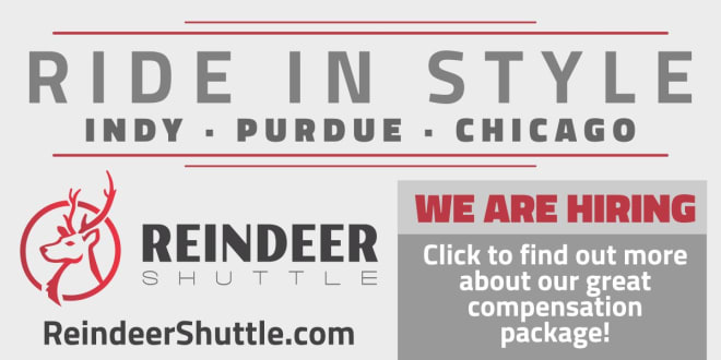 The Boiler Upload Game Wrap is sponsored by Lafayette's own Reindeer Shuttle. Offering three shuttles to and from Chicago's O'Hare Airport from Purdue's campus as well as five shuttles per day to and from Indianapolis International Airport, Reindeer Shuttle saves you the drive and lets you relax before you catch your flight. We offer multiple pickup and drop off locations both on campus and at area hotels.