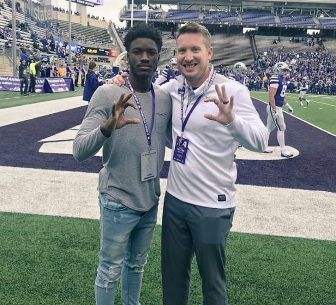 2020 DB Duece Mayberry on his visit to Kansas State for the Texas game.