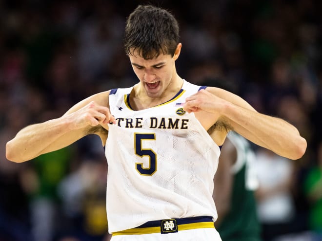 Notre Dame guard Cormac Ryan scored 23 points in Wednesday's home win over Michigan State.