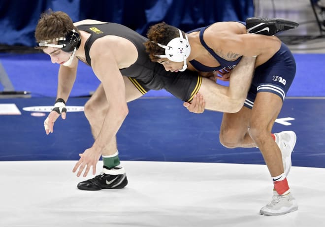 Penn State's Roman Bravo-Young and Aaron Brooks came away with individual Big Ten titles. 