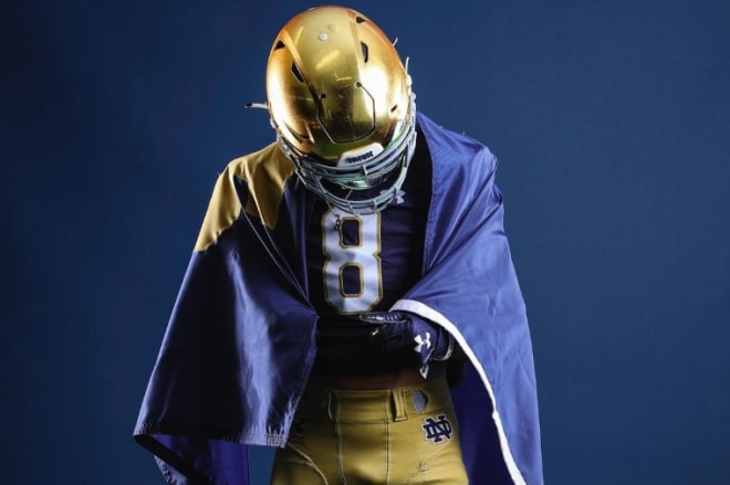 2025 safety Ethan Long has family ties to Notre Dame football and could be one of the next commits for the Irish in the 2025 class. Long's cousin, Austin Webster, was a walk-on wide receiver and team captain at Notre Dame from 2014-18.