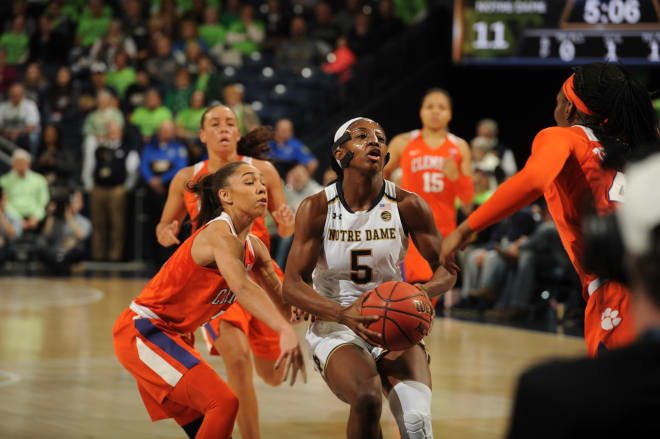 Jackie Young played a good portion of last season with a broken nose but still excelled, highlighted by a 32-point outburst versus UConn in the Final Four.