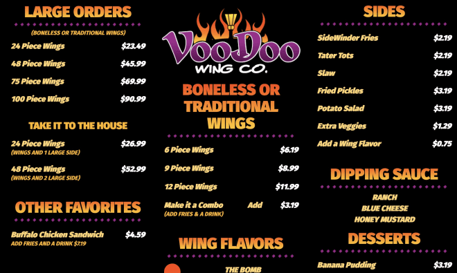 VooDoo Wings Co. is now open in Tuscaloosa | (205) 764-9616 | 1306 University Blvd. Suite A Tuscaloosa, Alabama 35401
