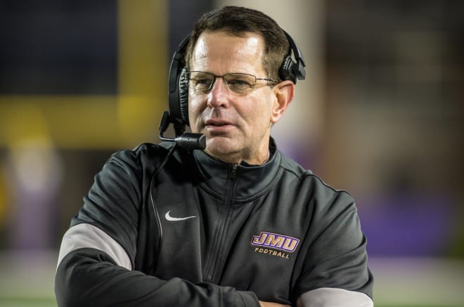 James Madison coach Curt Cignetti looks on during the Dukes' win over Richmond last year in Harrisonburg. 