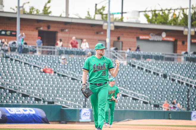 Notre Dame pitcher John Michael Bertrand outdueled Florida State ace Parker Messick last week in the ACC tourney in Charlotte, N.C.