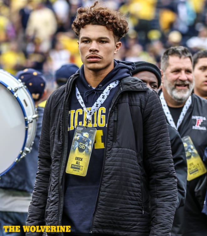 Fairfield (Ohio) High four-star tight end Erick All is the lone tight end in Michigan's 2019 class so far.