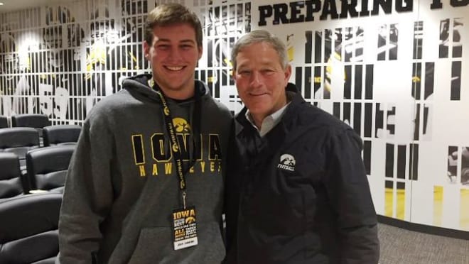 Class of 2018 offensive lineman Jeff Jenkins looks forward to play for Kirk Ferentz.