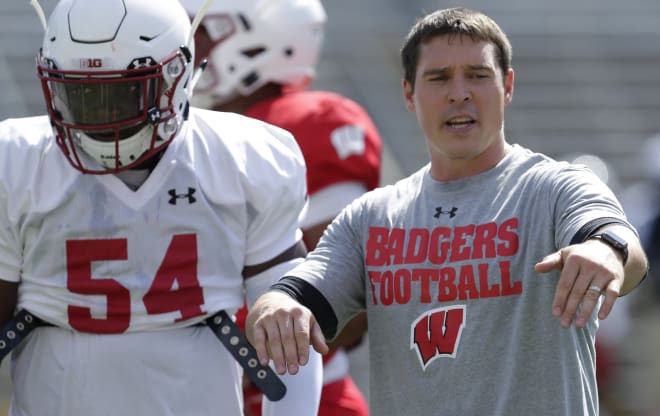 Wisconsin defensive coordinator Jim Leonard--Mark Hoffman-USA TODAY NETWORK