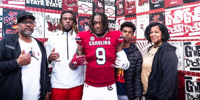 Donovan Westmoreland and family during his official visit to South Carolina