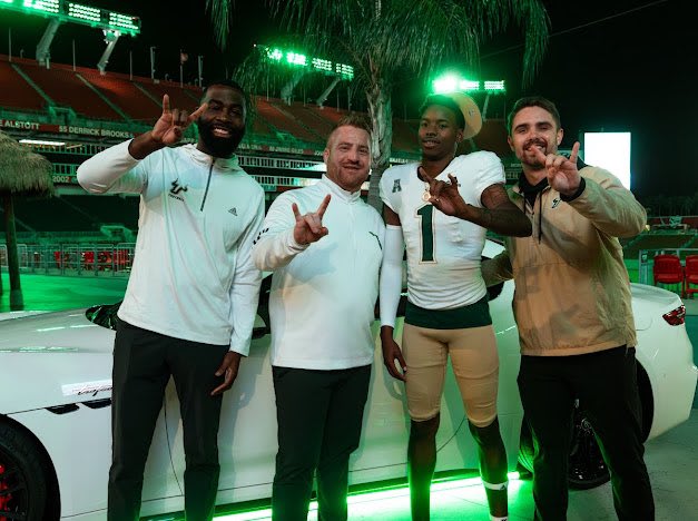 Parks during his official visit to USF in Raymond James Stadium
