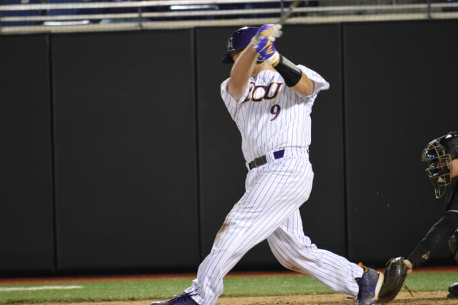 Seth Caddell went three for three with five RBI and knocked an ECU home run in the Pirates' 13-8 win over Wofford.