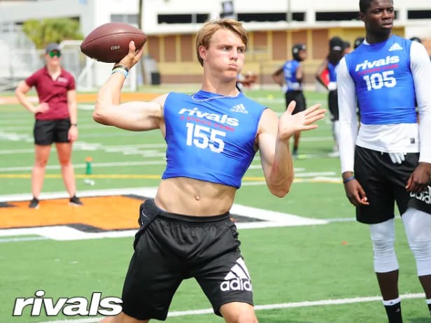 West Virginia Mountaineers football commit Garrett Greene competed at the Elite 11 finals.