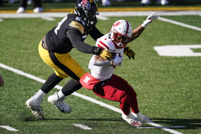Iowa defensive tackle Daviyon Nixon leads the Big Ten in sacks and tackles for loss this season.
