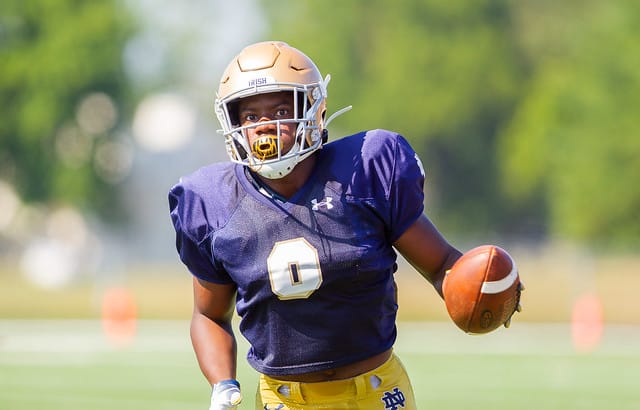 Running back Jafar Armstrong and the Irish had their final practice at Culver Academies before returning to campus on Thursday.