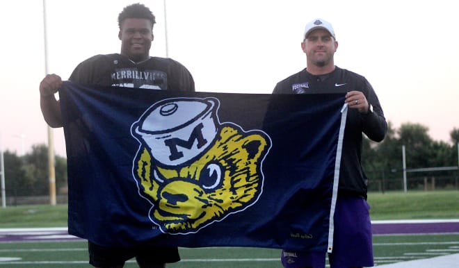 Indiana defensive tackle Kenneth Grant is committed to Michigan Wolverines football recruiting, Jim Harbaugh.