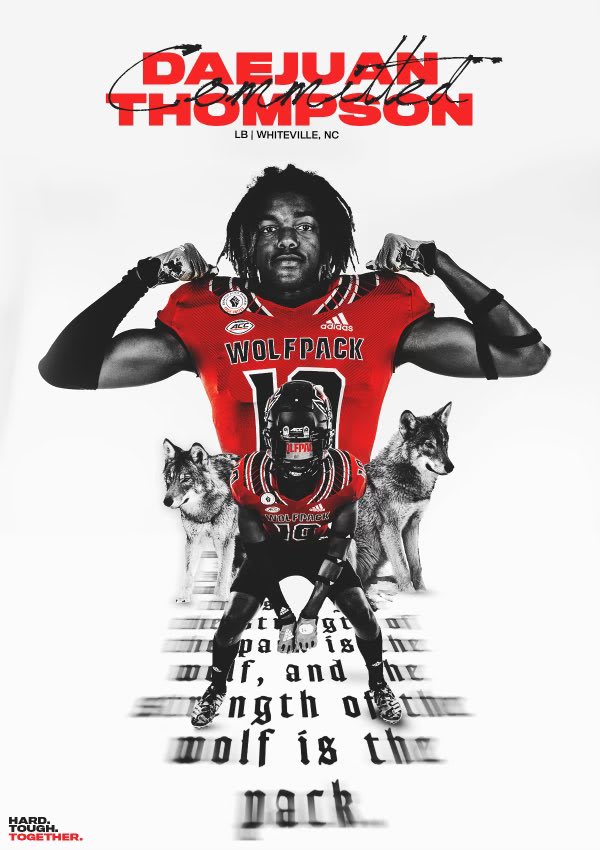 NC State Wolfpack football recruiting linebacker Daejuan Thompson