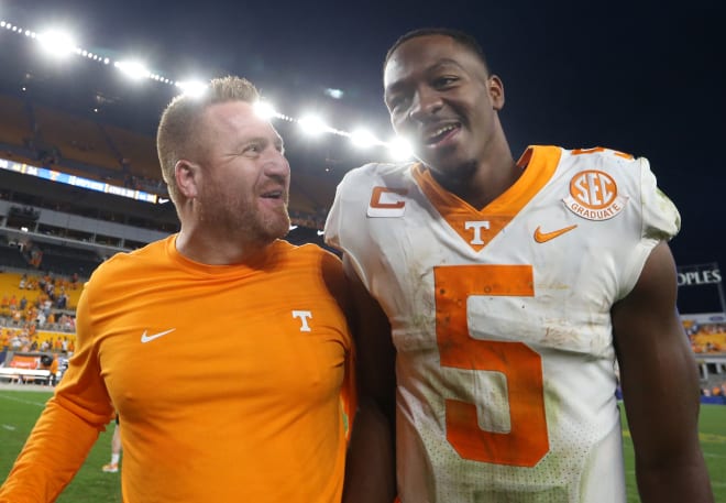 Golesh and Tennessee quarterback Hendon Hooker