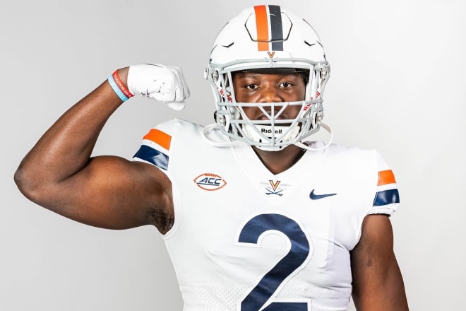 Saturday's UVa visit was the first time that 2023 DE Armel Mukam, originally from Canada, had been on a U.S. college campus.