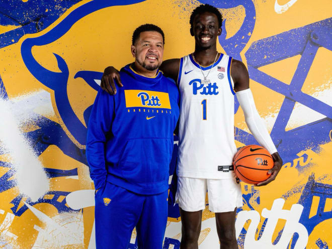 Amdy Ndiaye with Jeff Capel on his official visit to Pitt