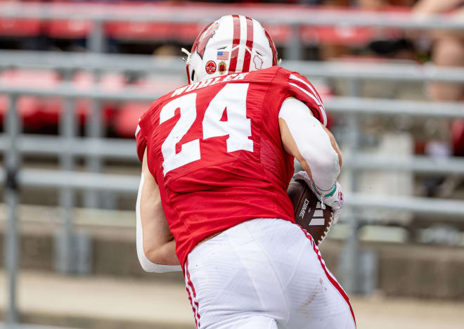 Wisconsin safety Hunter Wohler. 