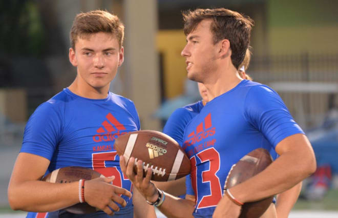 Mertz (left) and Tune stood out among the quarterback group
