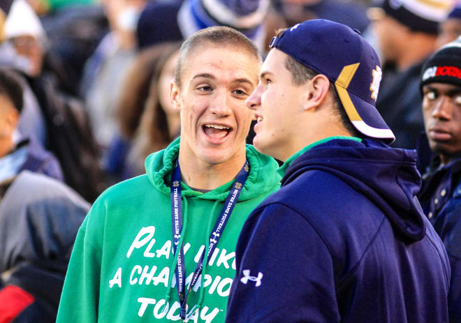 Jurkovec (left) was offered by Notre Dame on Nov. 7.