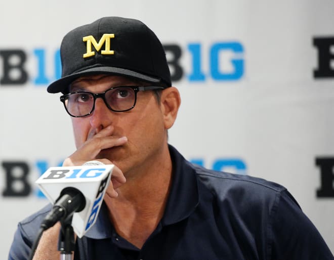 Michigan Wolverines football coach Jim Harbaugh expressed disappointment in the Big Ten's decision to pull the plug on the season.