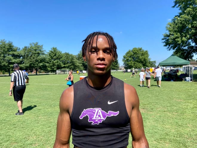 Vandy commit Maureice Sherrill showing off his athleticism during Thursday's 7-on-7 at Riverdale (Photo: Sean Williams)