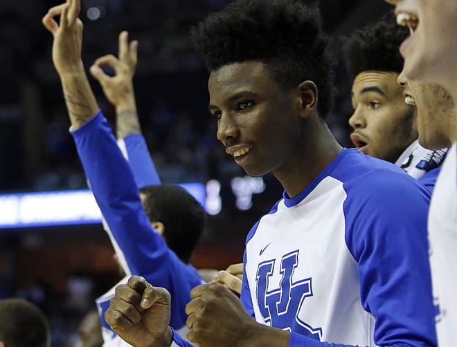 Hamidou Diallo had to cheer on his UK teammates from the bench during their NCAA Tournament run.