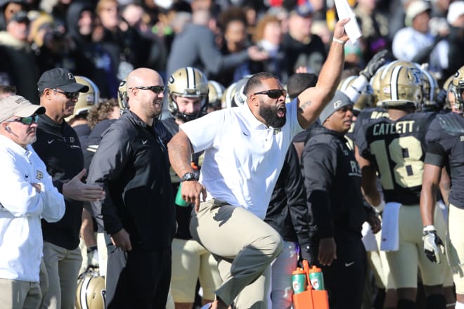 Eaton has delivered an animated presence on Purdue's sidelines.